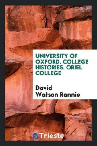 Cover of Oriel College (Oxford University).