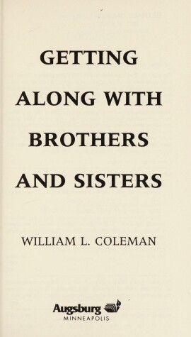 Book cover for Getting Along with Brothers and Sisters
