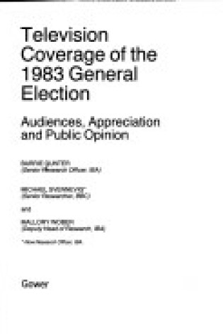 Cover of Television Coverage of the 1983 General Election