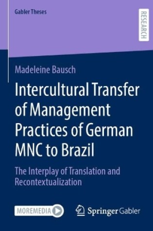 Cover of Intercultural Transfer of Management Practices of German MNC to Brazil