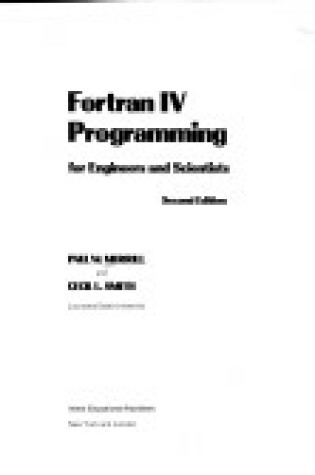 Cover of Fortran IV for Engineers and Scientists