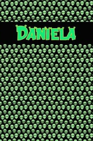 Cover of 120 Page Handwriting Practice Book with Green Alien Cover Daniela