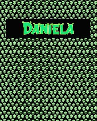 Book cover for 120 Page Handwriting Practice Book with Green Alien Cover Daniela