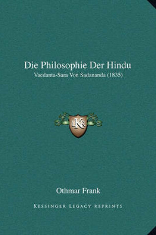 Cover of Die Philosophie Der Hindu