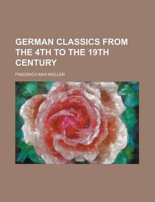 Book cover for German Classics from the 4th to the 19th Century