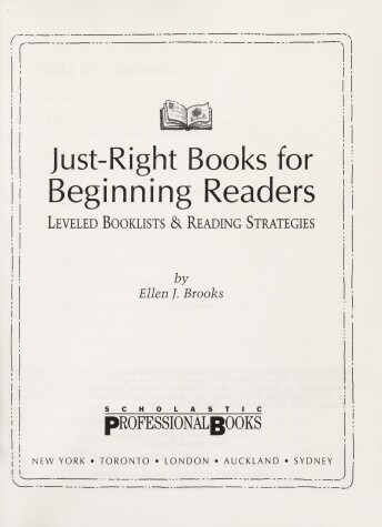 Book cover for Just-Right Books for Beginning Readers