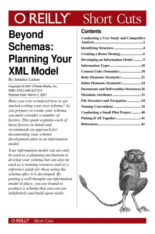 Cover of Beyond Schemas: Planning Your XML Model