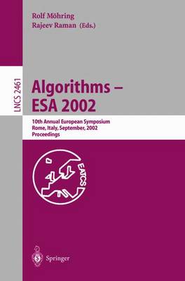 Book cover for Algorithms - ESA 2002