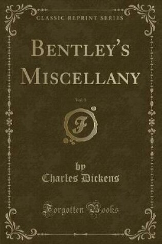 Cover of Bentley's Miscellany, Vol. 1 (Classic Reprint)