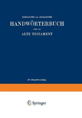 Book cover for Wilhelm Gesenius' Hebraisches Und Aramaisches Handwoerterbuch UEber Das Alte Testament