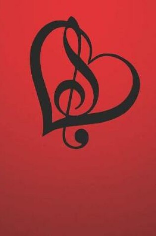 Cover of Music Symbol Heart Design Journal Notebook