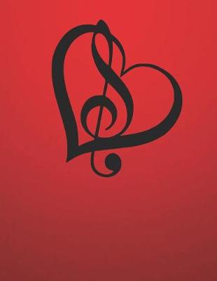 Book cover for Music Symbol Heart Design Journal Notebook