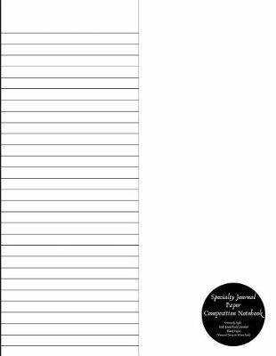 Book cover for Specialty Journal Paper Composition Notebook Vertically Split Half Lined / Half Unruled Blank Pages (Vertical Draw & Write Pad)