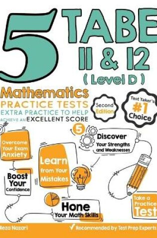 Cover of 5 TABE 11 & 12 Math Practice Tests (Level D)