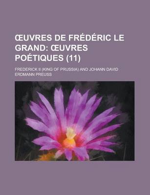 Book cover for Uvres de Frederic Le Grand (11)