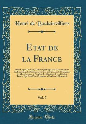 Book cover for Etat de la France, Vol. 7