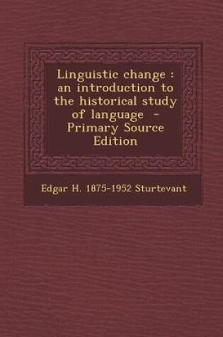 Cover of Linguistic Change