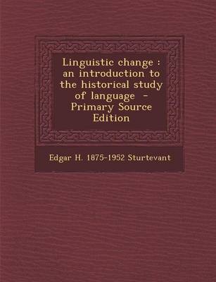 Book cover for Linguistic Change