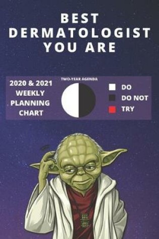 Cover of 2020 & 2021 Two-Year Weekly Planner For Best Dermatologist Gift - Funny Yoda Quote Appointment Book - Two Year Agenda Notebook