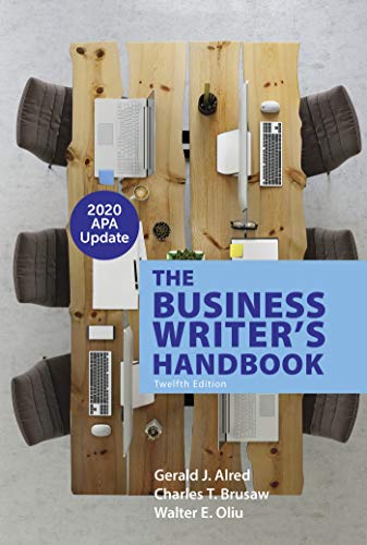 Book cover for The Business Writer's Handbook with 2020 APA Update