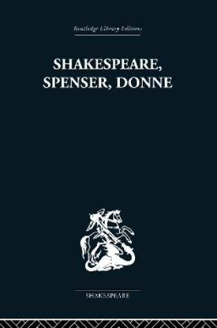 Cover of Shakespeare, Spenser, Donne