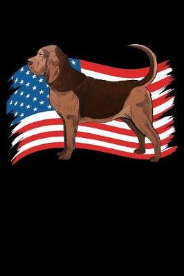 Book cover for Bloodhound Dog US Flag