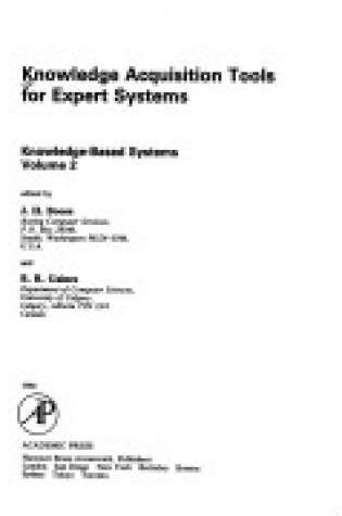 Cover of Knowledge Acquisition Tools for Expert Systems