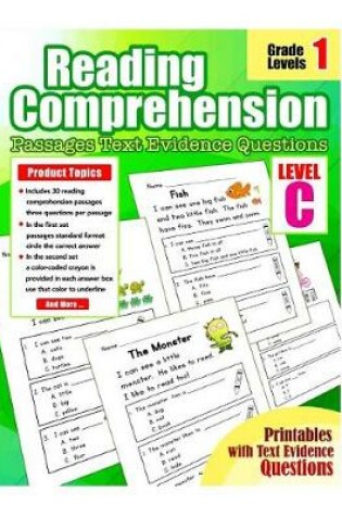 Cover of Reading Comprehension Passages 1st Grade