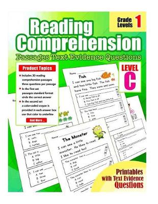 Book cover for Reading Comprehension Passages 1st Grade