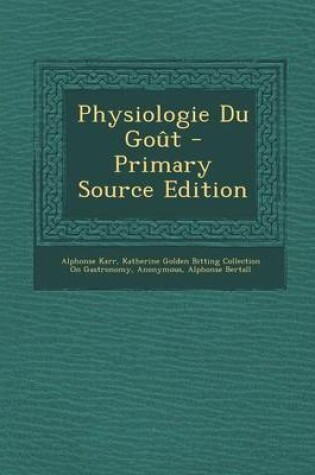 Cover of Physiologie Du Gout