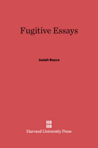 Cover of Fugitive Essays