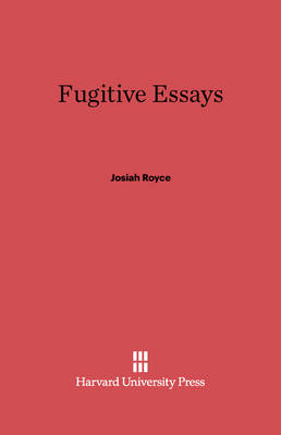 Book cover for Fugitive Essays