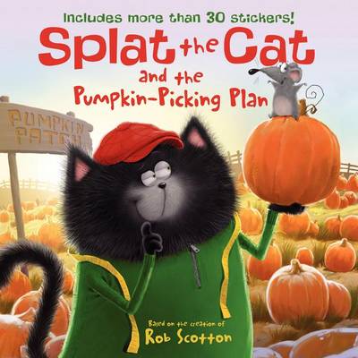 Book cover for Splat the Cat and the Pumpkin-Picking Plan