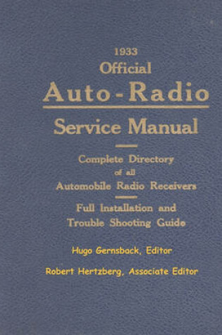 Cover of 1933 Official Auto-Radio Service Manual