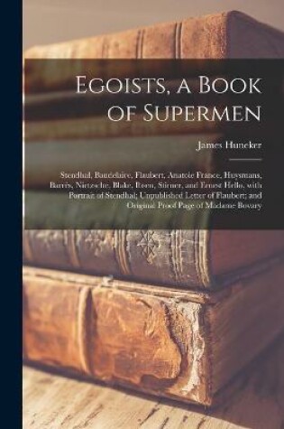 Cover of Egoists, a Book of Supermen