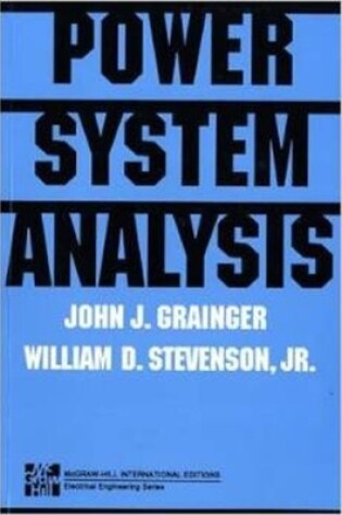 Cover of POWER SYSTEMS ANALYSIS (Int'l Ed)