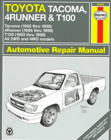Book cover for Toyota Tacoma, 4Runner and T100 Automotive Repair Manual