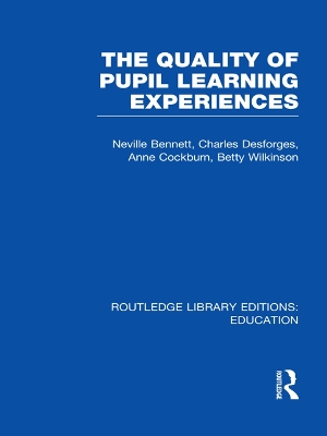 Book cover for Quality of Pupil Learning Experiences (RLE Edu O)