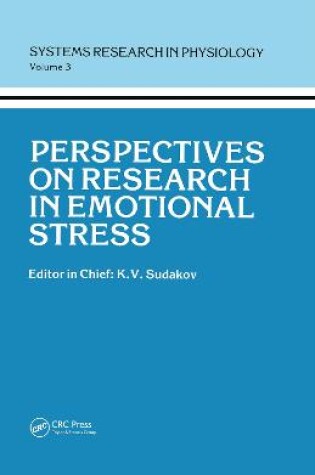 Cover of Perspectives on Research in Emotional Stress