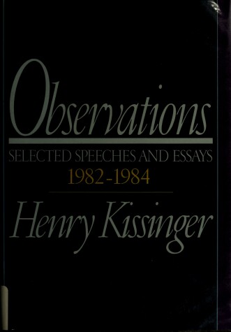 Book cover for Observations