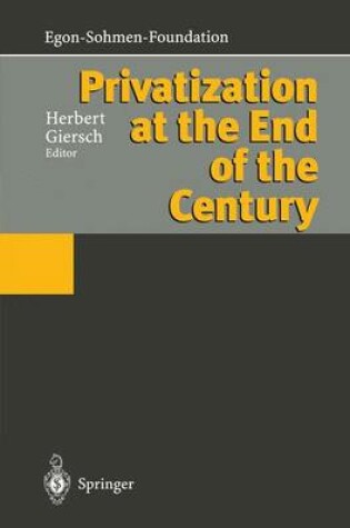 Cover of Privatization at the End of the Century