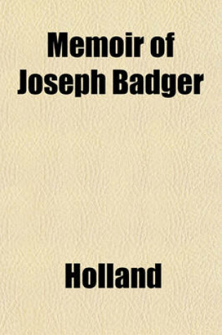 Cover of Memoir of Joseph Badger