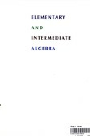 Cover of Elementary and Intermediate Algebra