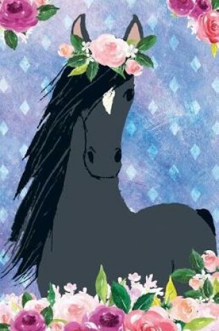 Cover of Bullet Journal for Horse Lovers Black Beauty in Flowers