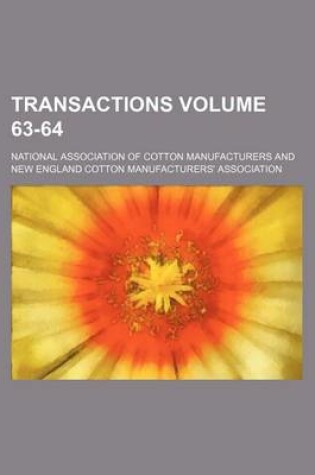 Cover of Transactions Volume 63-64