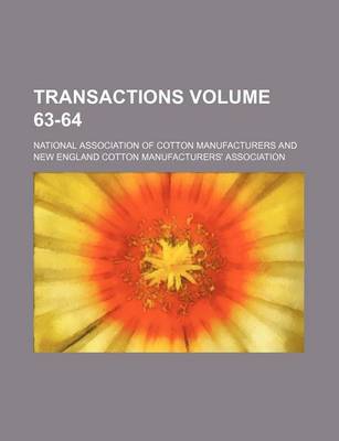 Book cover for Transactions Volume 63-64