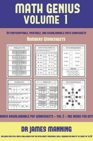 Cover of Numbers Worksheets (Math Genius Vol 1)