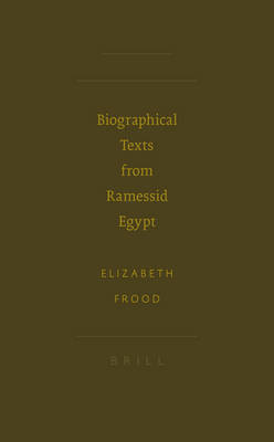 Book cover for Biographical Texts from Ramessid Egypt