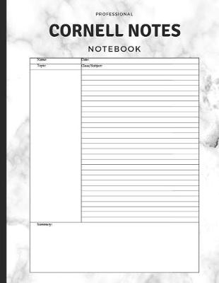 Book cover for Professional Cornell Notes Notebook