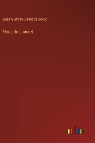 Cover of �loge de Lancret